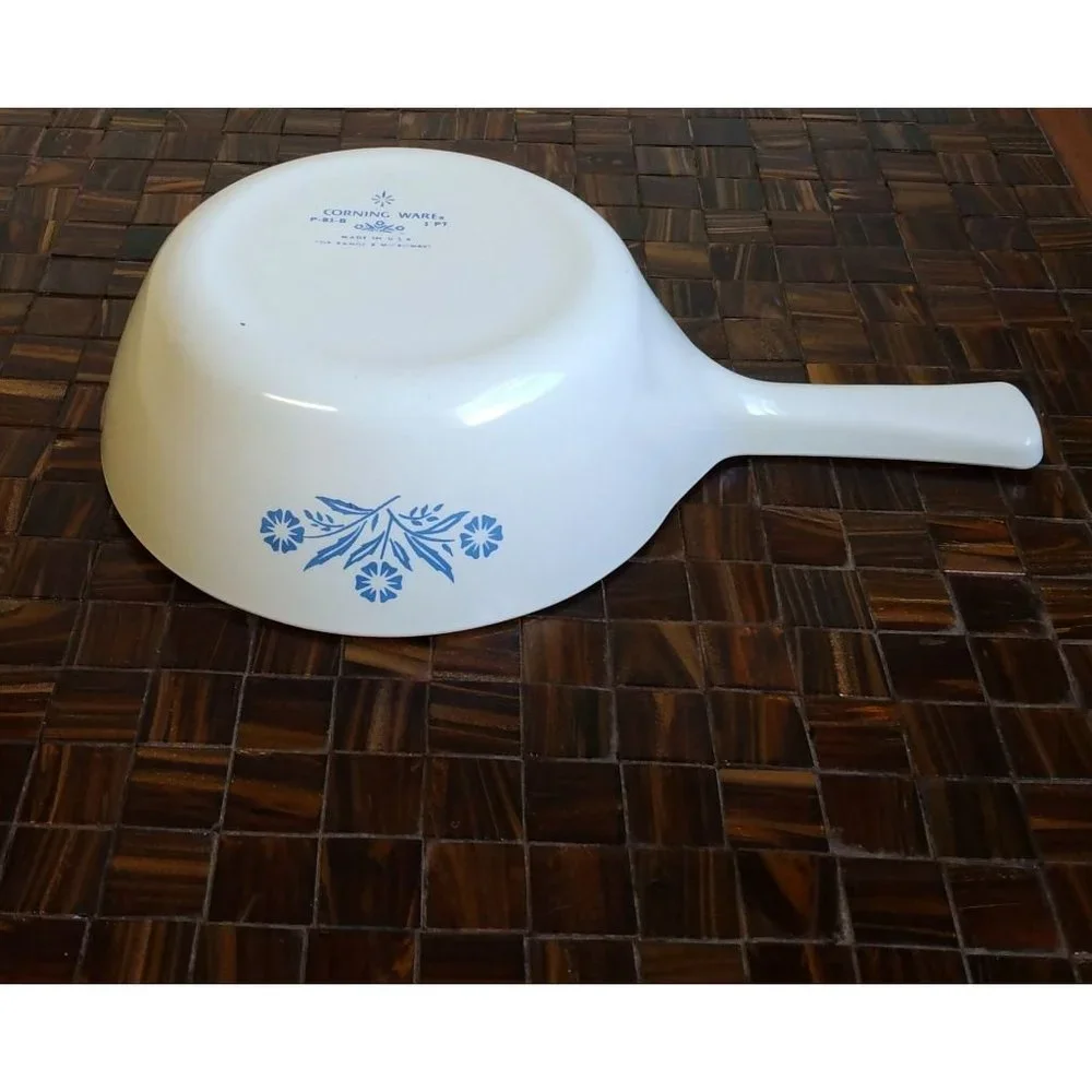 Vintage Corning Ware 1 Pint Saucepan P-81-B Cornflower Blue